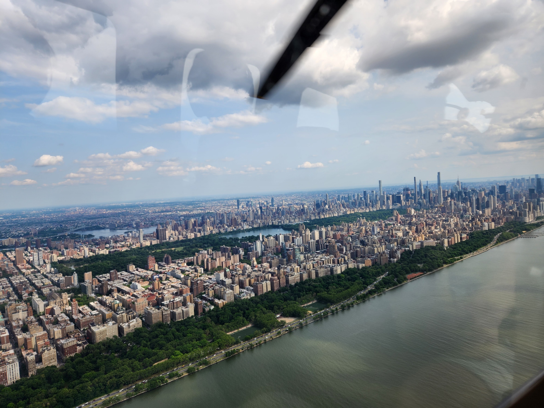 Der Blick auf den Central Park aus dem Helikopter.